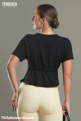 Tendenza Detail Button Haute Elegant Top