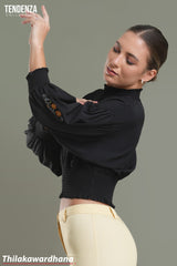 Tendenza Embroidered Lantern Sleeve Top