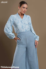 Akasi Sky Blue Horizon Culottes Pant