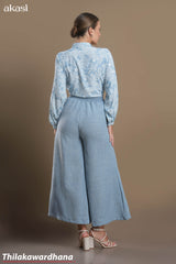 Akasi Sky Blue Horizon Culottes Pant