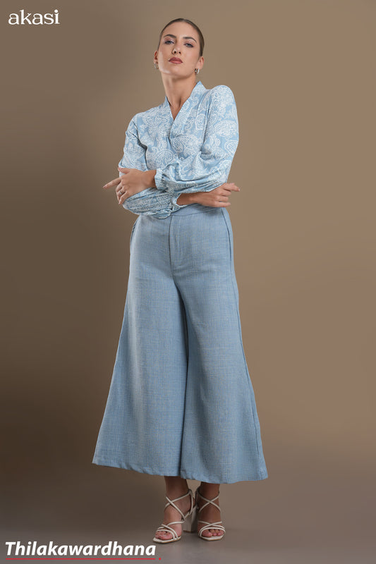 Akasi Sky Blue Horizon Culottes Pant