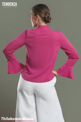 Tendenza Long Sleeve Lace Insert WW Top