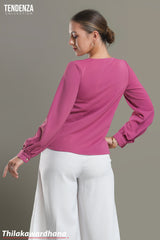 Tendenza V Neck Detailed WW Top