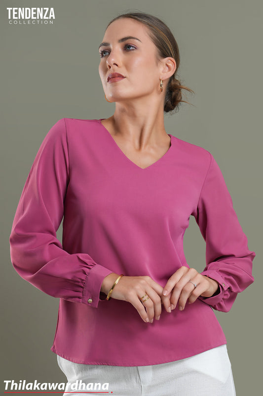 Tendenza V Neck Detailed WW Top