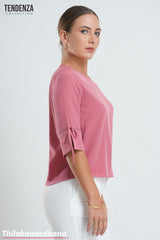 Tendenza Lace Detailed Long Sleeve Top