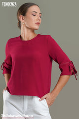 Tendenza Lace Detailed Long Sleeve Top