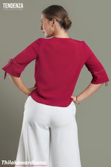 Tendenza Lace Detailed Long Sleeve Top