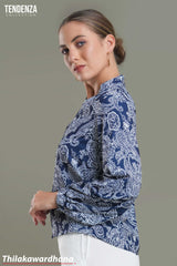 Tendenza Blue Mist Paisley Blouse
