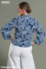 Tendenza Blue Mist Paisley Blouse