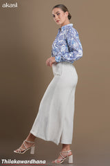 Akasi Ivory Flow Culottes Pant