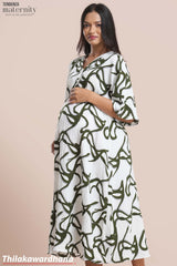 Tendenza Front Buttoned Kaftan Maternity Dress