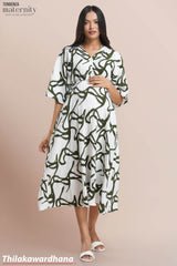 Tendenza Front Buttoned Kaftan Maternity Dress