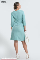 Aura V-Neck Wrap Hem Dress