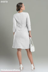 Aura V-Neck Wrap Hem Dress