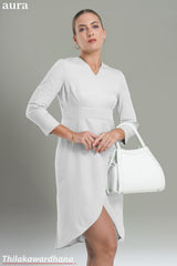 Aura V-Neck Wrap Hem Dress