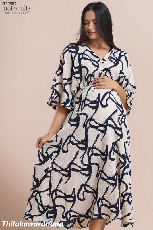 Tendenza Front Buttoned Kaftan Maternity Dress