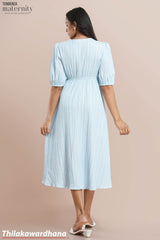 Tendenza Front Overlap Midi Maternity Dress