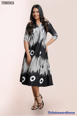 Tendenza Monochrome Mirage Midi Dress