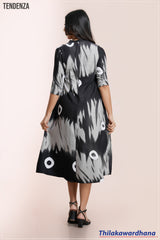 Tendenza Monochrome Mirage Midi Dress
