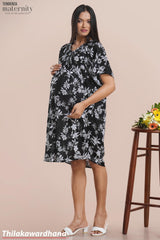 Tendenza Shoulder Smocked Maternity Dress