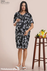 Tendenza Shoulder Smocked Maternity Dress