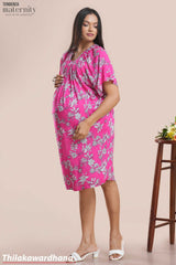 Tendenza Shoulder Smocked Maternity Dress