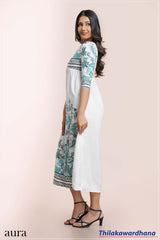 Aura Turquoise Paisley Elegance Dress