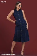 Aura Denim Allure Midi Dress