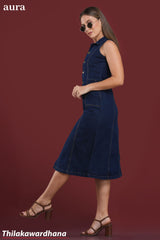 Aura Denim Allure Midi Dress