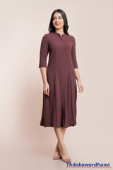 Tendenza Chinese Collared Midi Dress