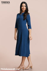 Tendenza Chinese Collared Midi Dress