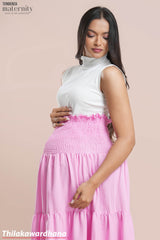 Tendenza Smocking Long Maternity Skirt