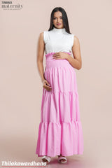 Tendenza Smocking Long Maternity Skirt