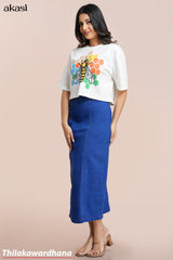 High Waist Maxi Denim Skirt