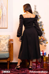 Tendenza Square Neck Elegant Maxi Dress