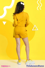 Tendenza Teen Crop Hoodie With Short