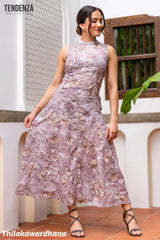 Tendenza Sleeveless High Neck Maxi Dress