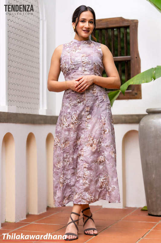 Tendenza Sleeveless High Neck Maxi Dress