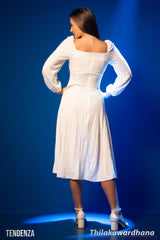 Tendenza Square Neck Elegant Maxi Dress