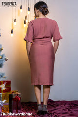 Tendenza Tie Up Midi Dress