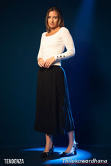 Tendenza Scoop Neckline Rib Top