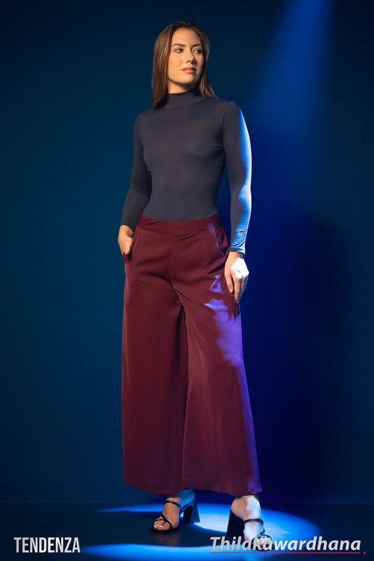 Tendenza High Waist Flow Drape Plazzo Pant