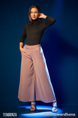 Tendenza High Waist Flow Drape Plazzo Pant