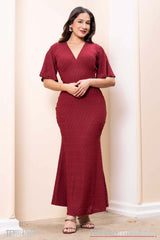 Tendenza V Neck Mermaid Evening Gown