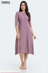 Tendenza Chinese Collared Midi Dress