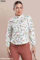 Tendenza Frill Detailed Long Sleeve Top