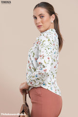 Tendenza Frill Detailed Long Sleeve Top