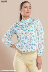Tendenza Frill Detailed Long Sleeve Top