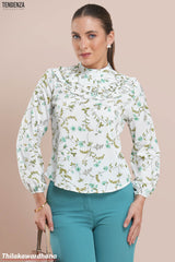 Tendenza Frill Detailed Long Sleeve Top