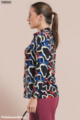 Tendenza Electric Maze Dropped Shoulder Top